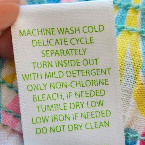 Lilly Pulitzer Taron Linen Tropical Print Lounge Pants Summer Vacation Casual - Picture 8 of 9